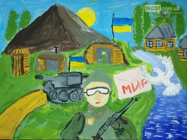 В Горняке дети нарисовали рисунки для украинских военных, фото-1
