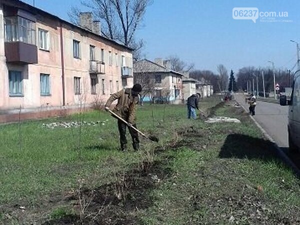 В Новогродовке продолжаются работы по озеленению города, фото-1
