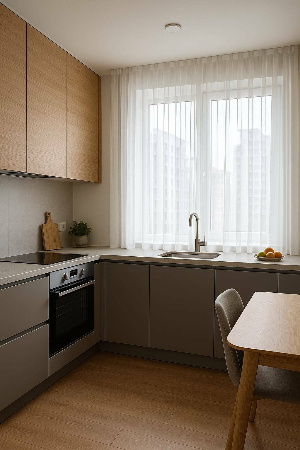 Тюль на вікна кухні від інтернет-магазину Welwet